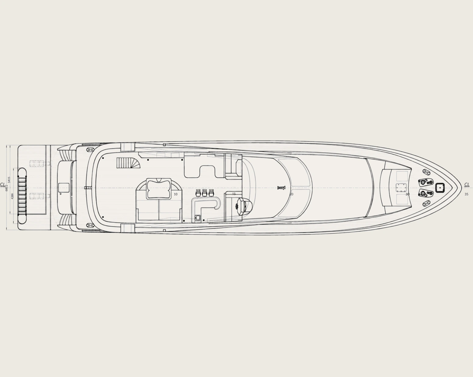 Deck plan: flybridge