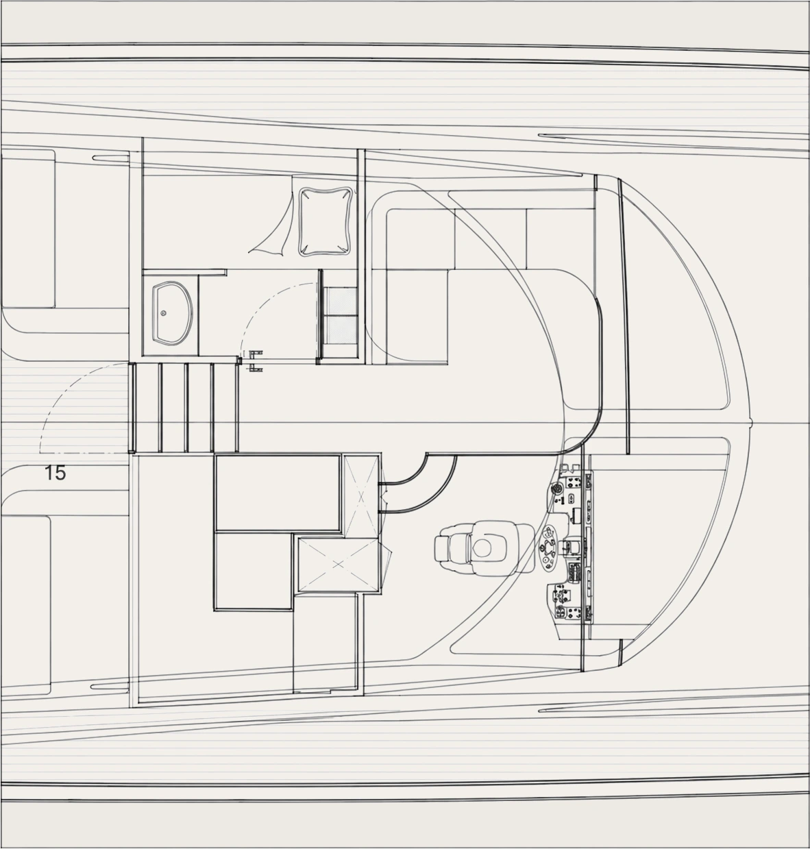 Deck plan: wheelhouse